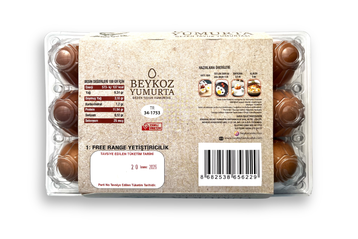 Serbest Gezen Tavuk Yumurtası - 15'li